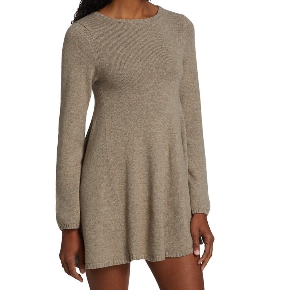 Derek Heart Ribbed Mini Flow Long Sleeve Dress | SIZE S